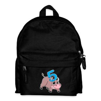 Taureau taureau d'anniversaire pour enfants de 5 ans - Sac à dos Enfant - noir - Devant