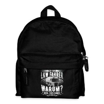 Lkw Fahrer - Kinder Rucksack - Schwarz - Vorne