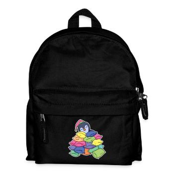 Pingouin endormi - Sac à dos Enfant - noir - Devant