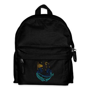 Whale lighthouse moon - Kids' Backpack - black - Front