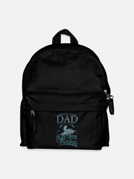 Modelleisenbahn Papa - Kinder Rucksack - Schwarz