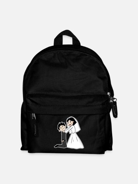 Verheiratet lustig - Kinder Rucksack - Schwarz