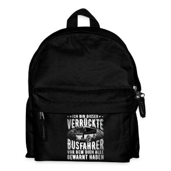 Busfahrer - Kinder Rucksack - Schwarz - Vorne