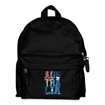 Australia with flag - Kids' Backpack - black - Front