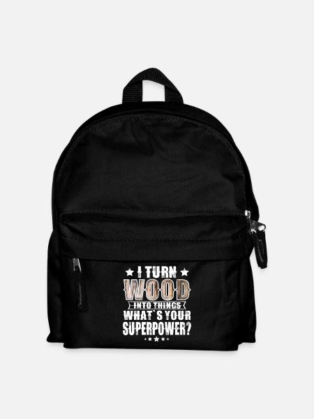 Holz - Kinder Rucksack - Schwarz