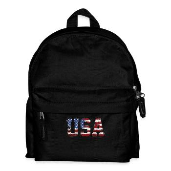 USA flag - Kids' Backpack - black - Front