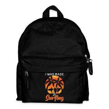 Surfen - Kinder Rucksack - Schwarz - Vorne