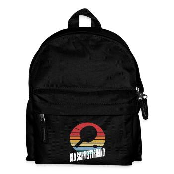 Tischtennis Old Schmetterhand Geschenk Lustige - Kinder Rucksack - Schwarz - Vorne