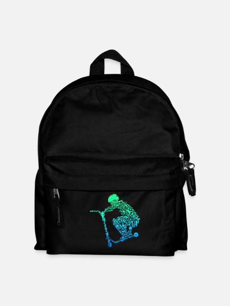 Scooter Roller Stunt Cadeau Garçons Enfants - Sac à dos Enfant - noir