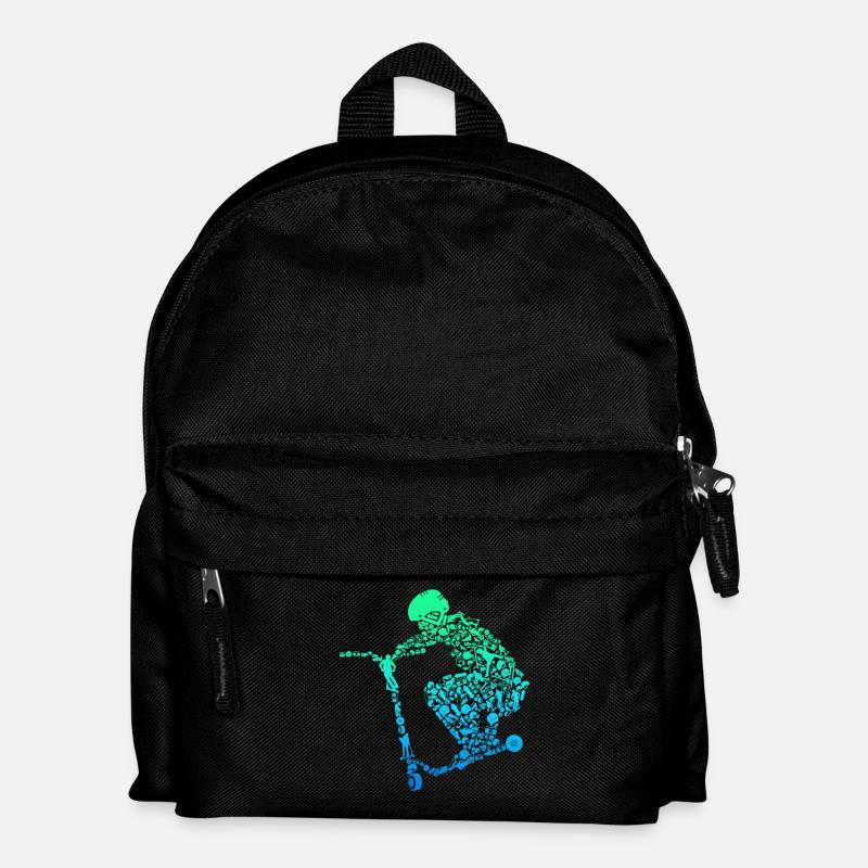 Scooter Roller Stunt Cadeau Garçons Enfants - Sac à dos Enfant - noir
