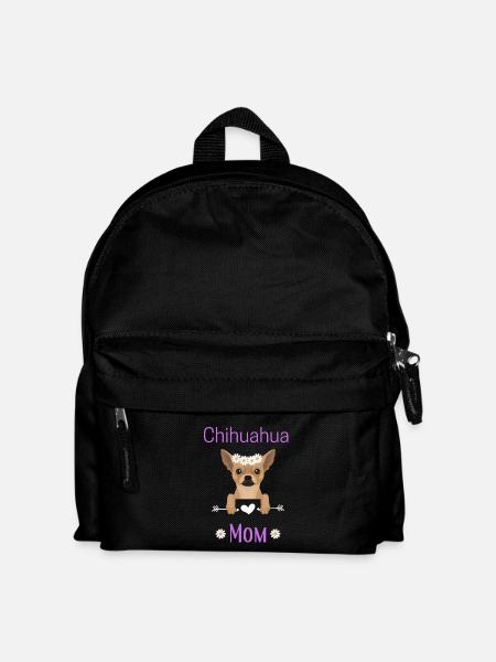 Chihuahua Mom Chihuahua - Kids' Backpack - black