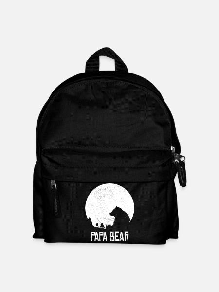 Bester Papa Vintage Bär Retro Vatertag Geschenk⁠ - Kinder Rucksack - Schwarz