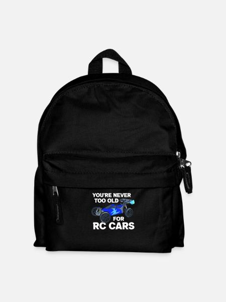 Never Too Old For RC Cars Ferngesteuertes Auto - Kinder Rucksack - Schwarz