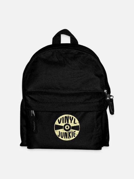 Vinyl Junkie Retro Vintage Album Record 70s - Kids' Backpack - black