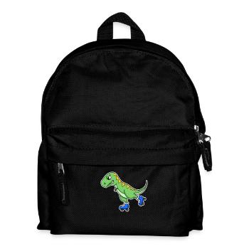 Inline Skating Dinosaur - Kids' Backpack - black - Front