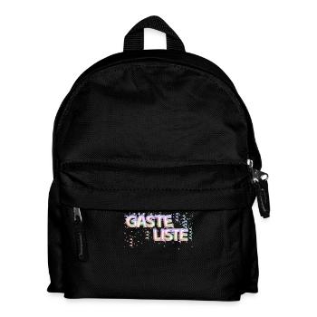 Gästeliste Einweihungsparty Verlobung Geburtstag - Kinder Rucksack - Schwarz - Vorne