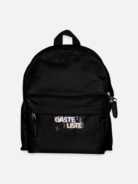 Gästeliste Einweihungsparty Verlobung Geburtstag - Kinder Rucksack - Schwarz