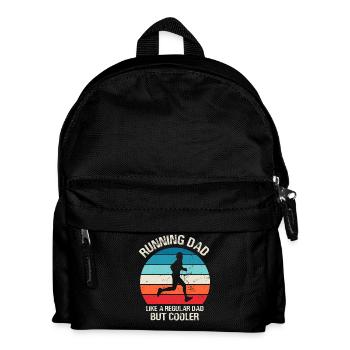 Running Dad Funny Marathon Runner Vintage - Kinder Rucksack - Schwarz - Vorne