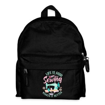Nähen - Kinder Rucksack - Schwarz - Vorne