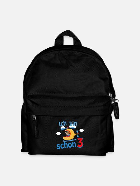 ich bin schon 3 - Kinder Rucksack - Schwarz