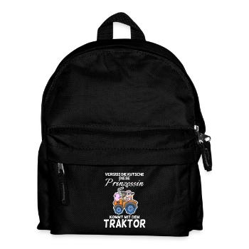 Prinzessin - Kinder Rucksack - Schwarz - Vorne
