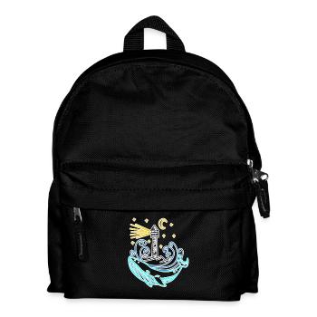 Lighthouse Coast Lake Sea - Kids' Backpack - black - Front