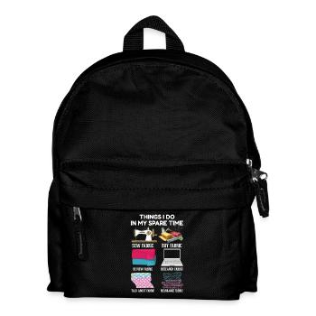 Nähen - Kinder Rucksack - Schwarz - Vorne