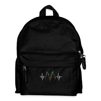 Trader Herzschlag Aktien EKG Börse Forex Trading - Kinder Rucksack - Schwarz - Vorne
