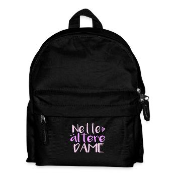 Nette ältere Dame - Kinder Rucksack - Schwarz - Vorne