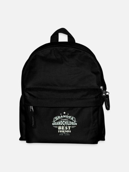 Opa und Enkelkinder - Kinder Rucksack - Schwarz