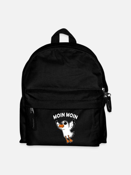 Moin Moin Baby Möwe - Kinder Rucksack - Schwarz