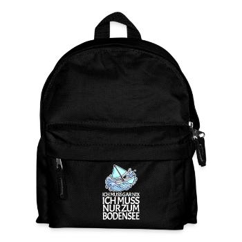 Bodensee See - Kinder Rucksack - Schwarz - Vorne
