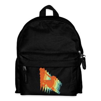 Retro-Felsklettern - cooles Geschenk für Frauen Kletterer - Kinder Rucksack - Schwarz - Vorne