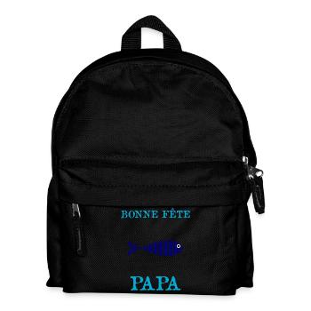 FÊTE DES PÈRES.BONNE FÊTE PAPA. PAPA. BONNE FÊTE - Sac à dos Enfant - noir - Devant