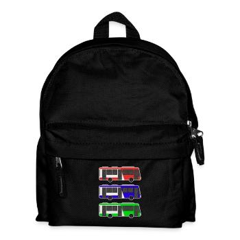 Bus - Kinder Rucksack - Schwarz - Vorne