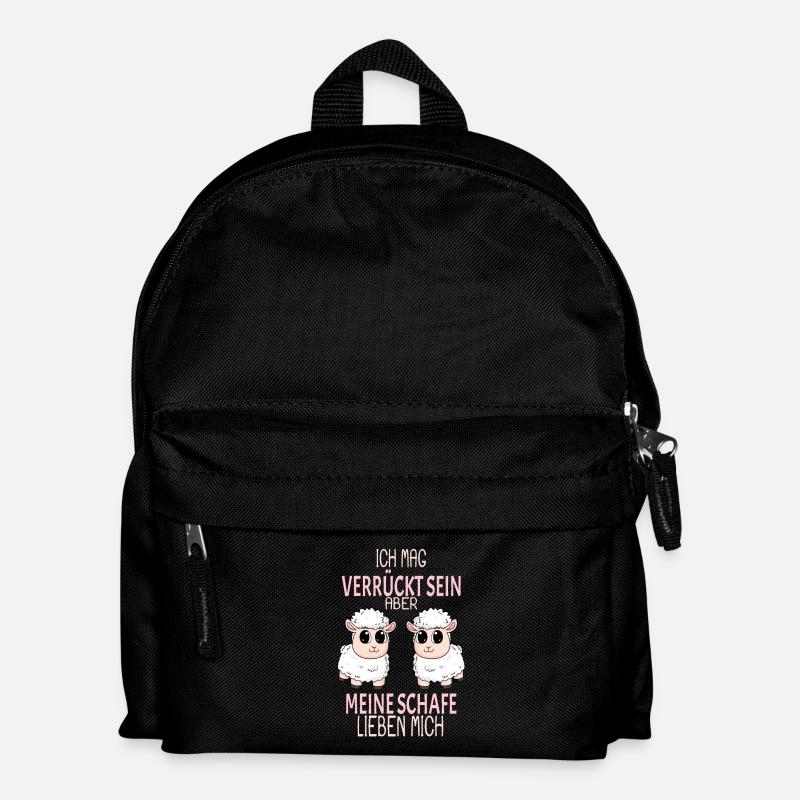 Schaf Schafe Spruch Geschenk - Kinder Rucksack - Schwarz