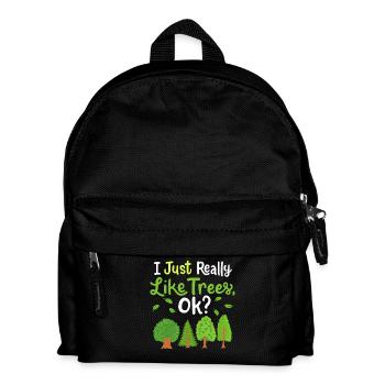 Forêt d’arbres - Sac à dos Enfant - noir - Devant