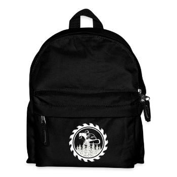 Chainsaw in the Forest Badge - Kids' Backpack - black - Front