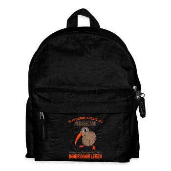 Kiwi Neuseeland - Kinder Rucksack - Schwarz - Vorne