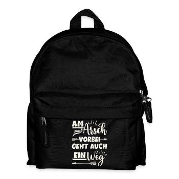 Am Arsch vorbei geht auch ein Weg - Kinder Rucksack - Schwarz - Vorne