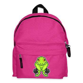 Bodybuilder Grenouille Bodybuilding Barre, Bodybuilding - Sac à dos Enfant - fuchsia - Devant
