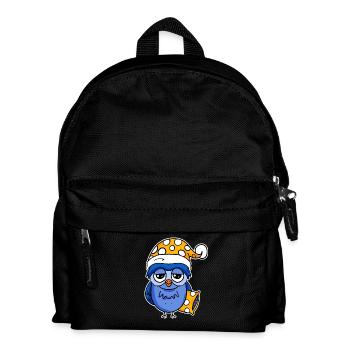 Early riser owl sleeping - Kids' Backpack - black - Front