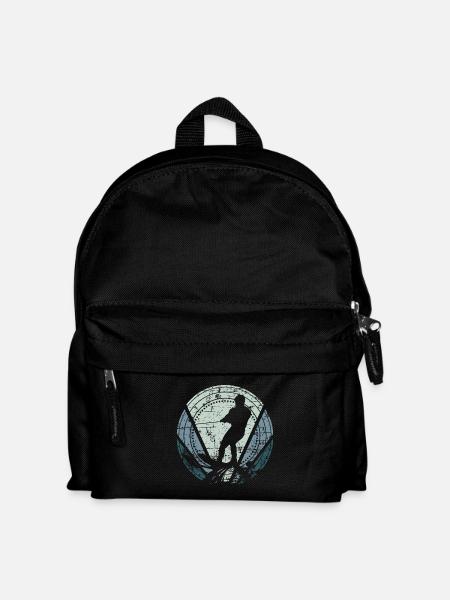 Wasserski Retro - Kinder Rucksack - Schwarz