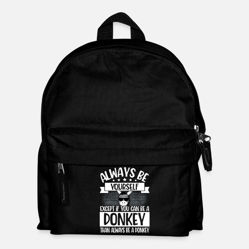 Esel - Kinder Rucksack - Schwarz