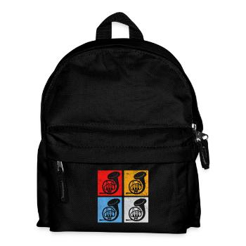 French horn - Kinder Rucksack - Schwarz - Vorne