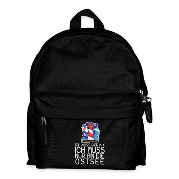 Ostsee Urlaub Geschenk - Kinder Rucksack - Schwarz - Vorne