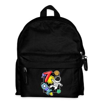 7th birthday astronaut 7 years boy gift - Kids' Backpack - black - Front