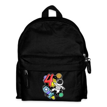 4th birthday astronaut 4 years boys gift - Kids' Backpack - black - Front