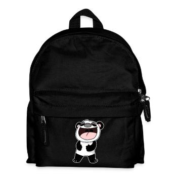 Doux panda riant - Sac à dos Enfant - noir - Devant