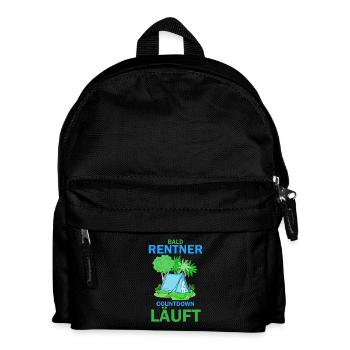 Rentner Countdown - Kinder Rucksack - Schwarz - Vorne